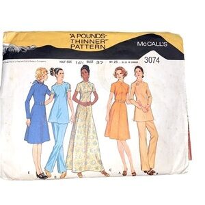 Vintage dress sewing pattern